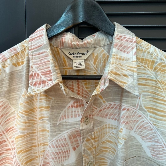 Cooke Street Honolulu Reverse Print Short Sleeve Button Down Shirt, Size 3XL - Picture 5 of 16